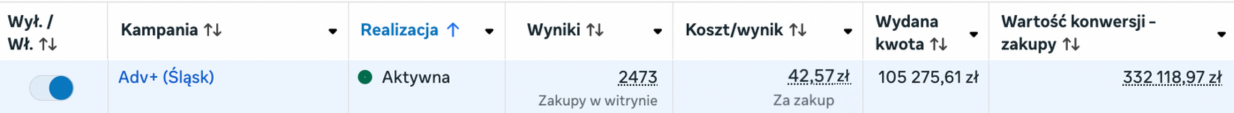 Wyniki kampanii sprzedażowej 5